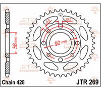 JT SPROCKETS SPROCKET REAR 40T 428 HONDA CM 200 T TWINSTAR 1982
