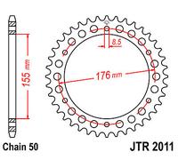 JT SPROCKETS SPROCKET REAR 46T 530 TRIUMPH SPEED TRIPLE 955 2002