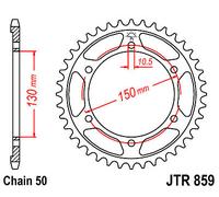 JT SPROCKETS SPROCKET REAR 47T 530 BLK YAMAHA GTS 1000 ABS 1999