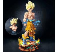 Jt Statua Dragon Ball Z Son Goku Figura Teste Sostituibili Base Led Super Saiyan Goku Action Figures Modalità Collezione Giocattoli Regali