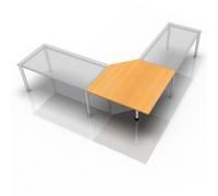 JT12 - tavola trapezio 120x120 faggio