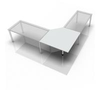 JT12 - tavola trapezio 120x120 grigio