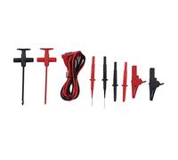 JT8001 - Set di 4 puntali, kit sonda per multimetro con punte in ottone, linea di test in PVC PA per manutenzione elettrica, puntali elettronici con sonde di puntura e clip per