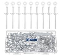 JTAREA 250 Pezzi Rivetti Ciechi in Alluminio 3,2 × 10 mm con Rondelle Rivetti Pop Ciechi Ribattini Rivetto Aperti Blind Rivets (Argento)