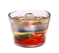 JTBDWOSK Barattolo di Sottaceti di Vetro Senza Piombo con Pesi di Fermentazione in Vetro Vaso di Crauti con Coperchio per La Fermentazione Sottaceti Kimchi di Crauti di Fermentazione,Clear,650ml