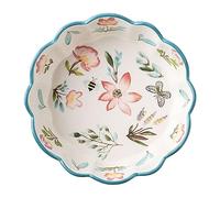 JTBDWOSK Piccola Teglia Rotonda, Tortiera in Ceramica Colorata, Piatto Rotondo in Ceramica Blu-Blu,1000ml