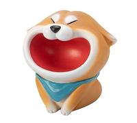 JTBDWOSK Shiba Inu Statua Decorazione, Dog Key Box, Resina Shiba Inu Figures Statue Scultura, Shiba Inu Deco Figura per Scrivania, Piccoli Articoli, Contenitore, Organizzatore,Arancia