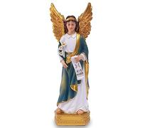 JTBDWOSK Statua di San Gabriele Arcangelo, 20,3 Cm H Resina, Dono Cattolico, San Gabriele, Messaggero di Dio, Adatto per La Decorazione Religiosa E Domestica, Riempimento Interno,d'oro