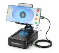 JTEMAN Regalo per uomini e donne, supporto per telefono con altoparlante Bluetooth e funzione di ricarica, supporto di ricarica pieghevole per telefono, idea di compleanno gadget tecnologici per la