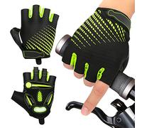 JTENG Estivi Guanti MTB GEL Antiurto Antiscivolo Guanti Sportivi Senza Dita Guanti Da Bici Mezze Dita Guanti Da Ciclismo Moto Donna Uomo Traspirante Sport Guanto Guanti Allenamento (M, Blu) (S, verde)