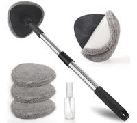 JTENG Pulitore per Parabrezza Auto 62 cm, Pulizia vetri Auto, Spazzola Cleaner Estensibile con 3 Cuscinetti in Microfibra, detergente per Parabrezza con Manico Estraibile