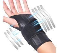 JTF Tutore Polso Sinistro con 7 Stecche Metallo,Comode Tutore Tunnel Carpale Regolabile e Traspirante per Uso Sport e Quotidiano, Polsiera per Disagio Articolare Dolore Rigido (M,19-24 CM)