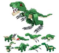 JTgugu Giocattoli da Costruzione di Dinosauri Jurassic Dinosaurier dinosauro STEM 8 in 1 Regali per Bambini 6 7 8 9 10 11 12 13 14 Anni Ragazzi e Ragazze