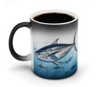 JTKBNVM Bluefin Tonno Thunnus Tazza da caffè Cambia Colore Tazza da Caffè Tazza da Caffè Divertente Tazza da Caffè Simpatica Tazza da Caffè Grande Tazza da Caffè in Ceramica Tazza da Caffè Novità