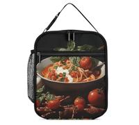 JTKBNVM Borsa per il pranzo con immagini di pasta italiana, borsa per il pranzo, per donne e uomini, borsa termica per il pranzo, graziose borse per il pranzo per donne e adulti, grande scatola per il