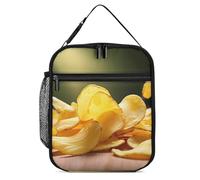 JTKBNVM Borsa per il pranzo con patatine fritte Borsa per il pranzo per donne e uomini Borsa termica per il pranzo Carine Borse per il pranzo per donne Adulte Scatola per il pranzo Grande Scatola per