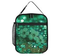 JTKBNVM Borsa per il pranzo primaverile verde scintillante borsa per il pranzo per donne uomini borsa termica per il pranzo carino borse per il pranzo per donne adulti Lunch Box grande scatola per il