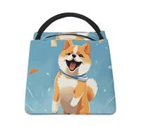 JTKBNVM Borsa termica per il pranzo per donne e uomini, carina Shiba Inu, grande contenitore per il pranzo, riutilizzabile, a prova di perdite, per ufficio, lavoro, spiaggia, viaggi, picnic
