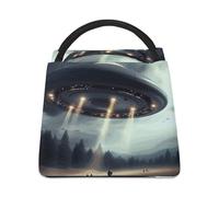 JTKBNVM Borsa termica per il pranzo, per donne e uomini, con atterraggio UFO, grande, riutilizzabile, a prova di perdite, per ufficio, lavoro, spiaggia, viaggi, picnic
