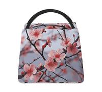 JTKBNVM Borsa termica per il pranzo per donne e uomini, delicati fiori di ciliegio, grande, riutilizzabile, a prova di perdite, borsa per il pranzo per ufficio, lavoro, spiaggia, viaggi, picnic