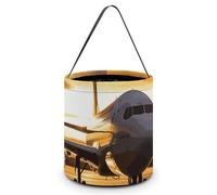 JTKBNVM Borsa tote per Halloween, per donne e uomini, aereo, alla luce della sera, sacchetti per caramelle di Halloween, riutilizzabili, secchiello per caramelle, stile, taglia unica
