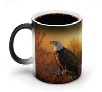 JTKBNVM Golden Sunset Bald Eagle tazza da caffè cambia colore tazza da caffè divertente tazza da caffè carino tazze da caffè grande tazza da caffè tazza da caffè in ceramica novità tazze da caffè