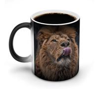 JTKBNVM Lion Sticks Out Lingua Tazza da caffè Cambia Colore Tazza Tazza da Caffè Divertente Tazza da Caffè Simpatica Tazze Grande Tazza da Caffè in Ceramica Tazza da Caffè Novità Tazze da Caffè Grande