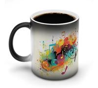 JTKBNVM Musica astratta a tema tazza di caffè cambiando colore tazza tazza di caffè divertente tazza di caffè tazze carine grande tazza di caffè tazza di caffè in ceramica novità tazze da caffè grande