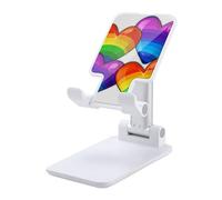 JTKBNVM Supporto per telefono con cuori colorati arcobaleno Gay Pride Supporto per telefono cellulare Supporto per scrivania Supporto per telefono cellulare Supporto per telefono cellulare Supporto