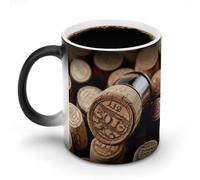 JTKBNVM Tappo per bottiglia di vino Tazza da caffè Cambia colore Tazza da caffè Tazza da caffè Divertente Tazza da caffè Tazze carine Grande Tazza da caffè in ceramica Tazza da caffè Novità Tazza da