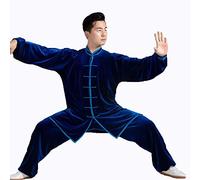 JTKDL Tai Chi Autunno E Inverno Ispessiti Abbigliamento per La Pratica del Tai Chi Abbigliamento per Arti Marziali da Uomo Autunno E Inverno,D-XS