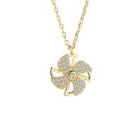 jtkhaweh Collana Uomo Donna Gioielli Ciondolo Pendente Necklace Collana Mulino A Vento Rotante 黄金色