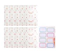 JTKREW 10pcs Bustine Corredino Neonato - Sacchetti, Chiusura con Cursore Ermetico GripLock, Trasparenti Porta Primo Cambio Vestiti Borsa Parto per Bambine, Ideale come Regalo (Rosa)