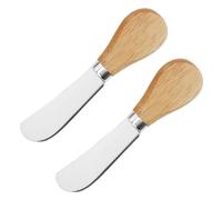 JTKREW 2 pezzi Spalmatore per burro largo con bordo dritto in acciaio inossidabile da-spalmatore per condimento per panna al formaggio da 5 pollici