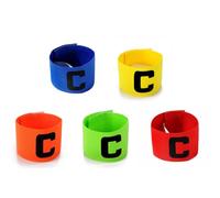 JTKREW Set of 5 Multicolor Arm Bands for Basketball,Capitano Football Armband,Rugby, Hockey, And Various Sports - Adjustable Elastic Captain Band