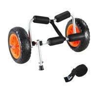 JTKSSCS Carrello Kayak Kayak Cart 250lbs Foldable Canoe Trolley Cart with 10'' Tires Support Foot for Paddleboards Float Mats Jon Boats
