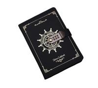 JTKSSCS Diario Con Lucchetto Diario A5 con password retrò con carta addensata dal design creativo for cancelleria artistica(Nautical Black)