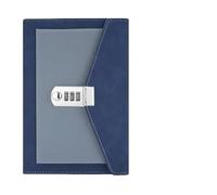 JTKSSCS Diario Con Lucchetto Libro con note segrete Trifold Password scolastica Forniture for quaderni for ufficio Agenda Blocco note Blocco note Diario delle riunioni Studente(Blue)