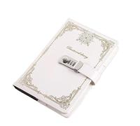 JTKSSCS Diario Con Lucchetto Quaderno vintage A5 con password creativa, cancelleria, diario personale, con lucchetto, materiale scolastico for ufficio, quaderni e diari(Aluminium alloy pink)