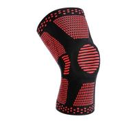JTKSSCS Ginocchiere 1 Paio di Supporti for Ginocchio for Sport Primavera Cuscinetti in Silicone protettori Ginocchiere for la Corsa di Basket Calcio Protezione del Ginocchio(Red,L)