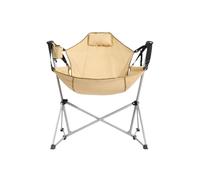 JTKSSCS Sedia Da Pesca Sedia Da Campeggio A Dondolo For Il Tempo Libero A Pieghevole Con Schienale Alto A Sedie Oscillanti Giardino(Beige S)