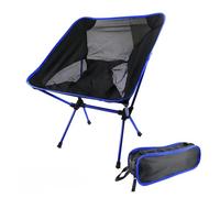 JTKSSCS Sedia Da Pesca Sedia Portatile Con Schienale Pigro Pieghevole In Lega Di Alluminio Leggera Fascia Alta Da Luna For Esterni Campeggio(Deep blue)