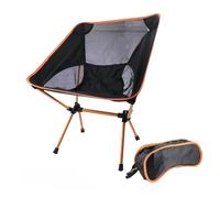 JTKSSCS Sedia Da Pesca Sedia Portatile Con Schienale Pigro Pieghevole In Lega Di Alluminio Leggera Fascia Alta Da Luna For Esterni Campeggio(Orange)