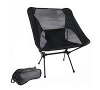 JTKSSCS Sedia Da Pesca Sedia Portatile Con Schienale Pigro Pieghevole In Lega Di Alluminio Leggera Fascia Alta Da Luna For Esterni Campeggio(Black)