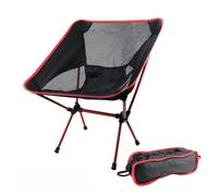 JTKSSCS Sedia Da Pesca Sedia Portatile Con Schienale Pigro Pieghevole In Lega Di Alluminio Leggera Fascia Alta Da Luna For Esterni Campeggio(Red)