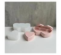 JTKSSCS Stampi in Silicone per Resina Scatola portaoggetti a Forma di Cuore Stampo in Gesso Gioielli 3D in Silicone for Stampo for Candele in(One-Love)