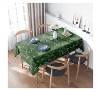 JTKSSCS Tovaglia Natale Christmas Decorative Tablecloth Green Printed Pattern With Merry Xmas Trees And Gift Boxes For Holiday Party Deco(100X140CM)