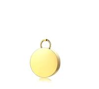 JTKSSCS Urna Collane per Ceneri Collana con ciondolo rotondo urna crematoria for contenitore for ceneri di animali domestici, catena ricordo, ciondoli funebri(Gold no Chain)