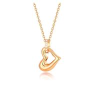 JTKSSCS Urna Collane per Ceneri Collana con urna a cuore in acciaio inossidabile alla moda for medaglione ricordo delle ceneri, gioielli commemorativi for la cremazione da donna(Rose Gold)