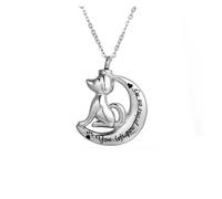 JTKSSCS Urna Collane per Ceneri Collana con urna crematoria for cani e gatti, 2 pezzi, ciondolo for animali domestici, stampa della zampa sul mio cuore, gioielli commemorativi(Dog)